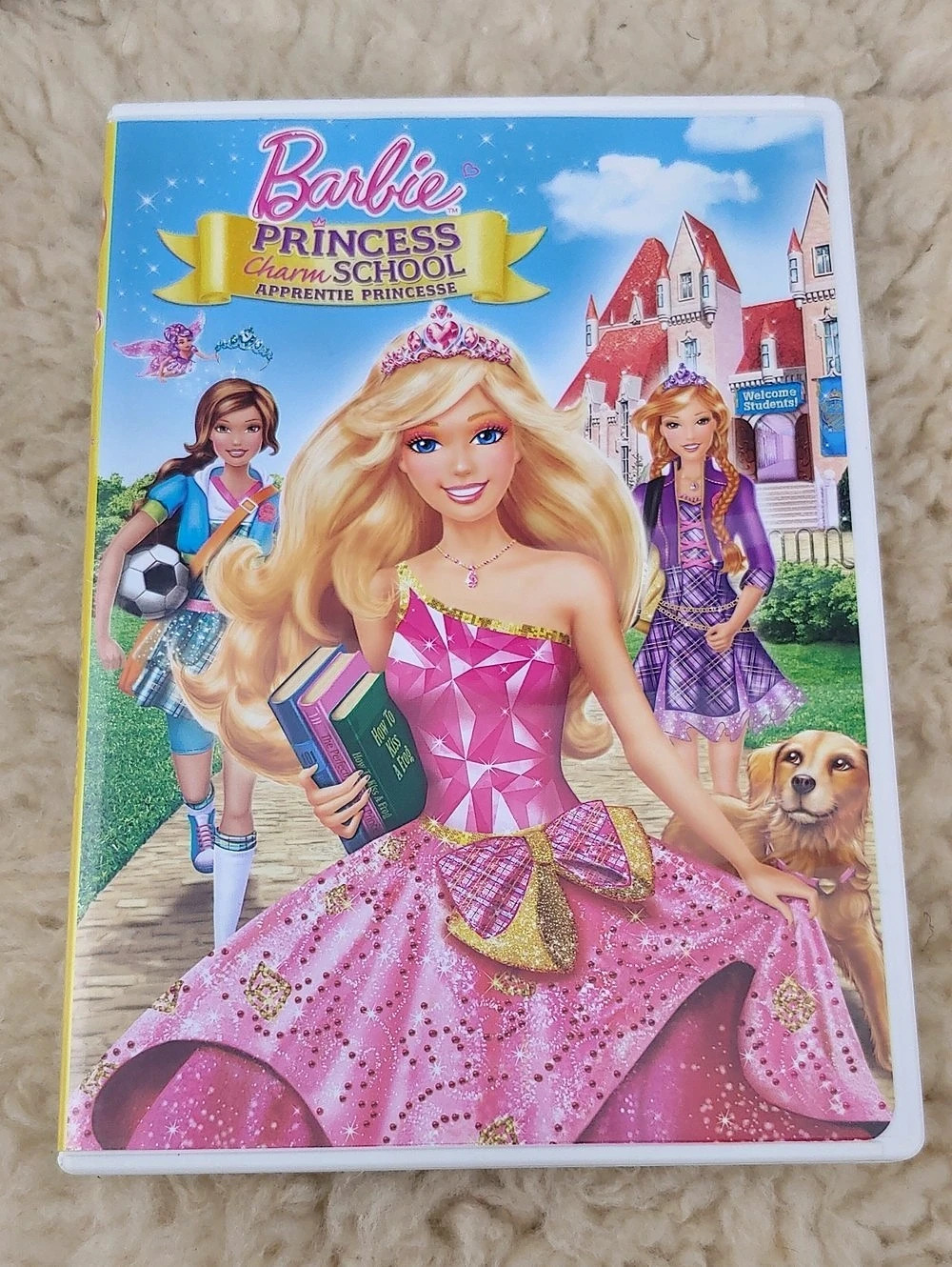 Barbie Princess Charm School DVD Movie in Pink & Blue